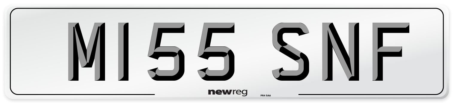 M155 SNF Number Plate from New Reg